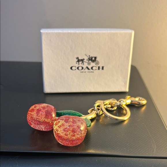 Coach Glitter Cherry Keychain with Gold Hardware - Picture 2 of 11